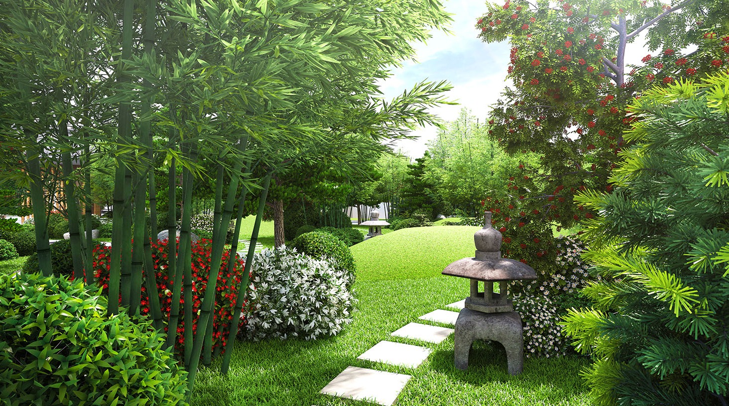 Kai Garden Residences’ verdant greenery will also be adorned with accessories and decorative stones fit for the condominium's Japanese Garden theme (artist’s illustration).